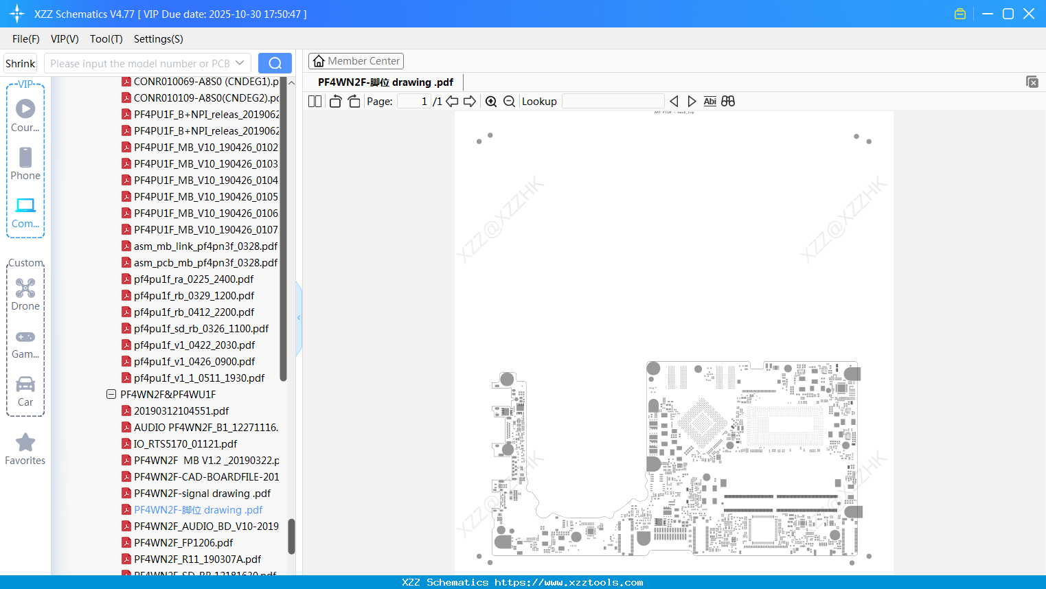 Laptop Mechrevo PF4WN2F-脚位 Drawing